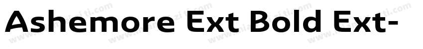 Ashemore Ext Bold Ext字体转换